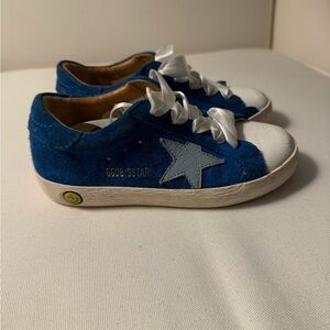 Golden Goose Kids Sneakers in Blue with Star Accent